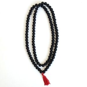 Vintage Dark Brown Black Prayer Beads 16 1/2”